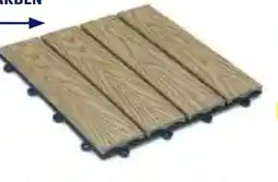 Hofer Home Deluxe WPC Klickfliesen Bavaro Teak 3 Angebot