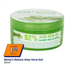 Action Betty's nature aloe vera-gel Angebot