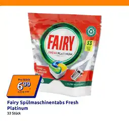 Action Fairy spülmaschinentabs fresh platinum Angebot