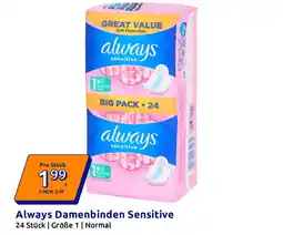 Action Always Damenbinden Sensitive Angebot