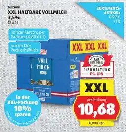 Hofer XXL HALTBARE VOLLMILCH Angebot
