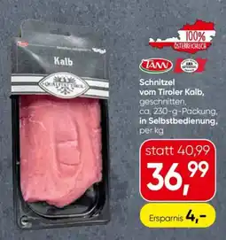 Eurospar Schnitzel vom tiroler kalb Angebot