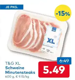 T&G T&G XL Schweine Minutensteaks Angebot