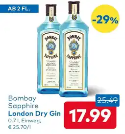 T&G Bombay Sapphire London Dry Gin Angebot
