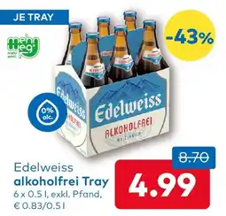 T&G Edelweiss alkoholfrei Tray Angebot