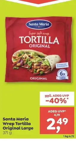 ADEG Santa maria wrap tortilla original large Angebot