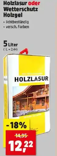 Thomas Philipps Holzlasur oder Wetterschutz Holzgel Angebot