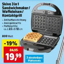 Thomas Philipps Skive 3 in 1 SandwichmakerSkive 3 in 1 Sandwichmaker/ Waffeleisen/ Kontaktgrill Waffeleisen Kontaktgrill Angebot