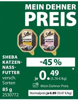 Dehner Sheba katzen nass futter Angebot