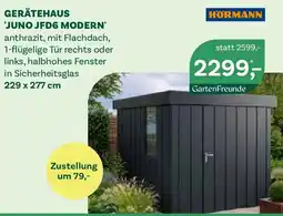 Bellaflora Hörmann Gerätehaus Juno mit Flachdach Angebot