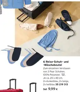 Tchibo Eduscho 6 Reise-Schuh- und Wäschebeutel Angebot