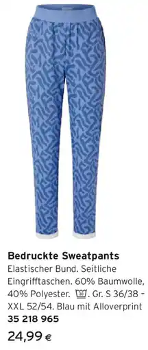 Tchibo Eduscho Bedruckte Sweatpants, blau Angebot