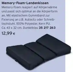 Tchibo Eduscho Memory-Foam-Lendenkissen Angebot