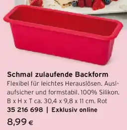 Tchibo Eduscho Schmal zulaufende Backform Angebot