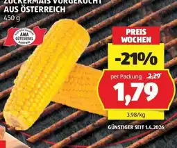 Hofer Zuckermais vorgekocht aus Österreich Angebot