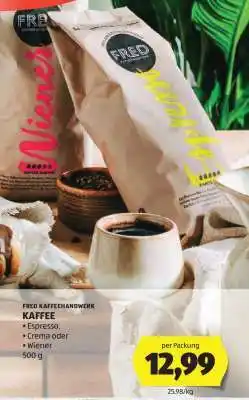 Hofer FRED KAFFEEHANDWERK KAFFEE Angebot