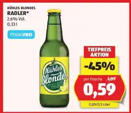 Hofer KÜHLES BLONDES RADLER Angebot