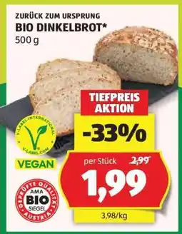 Hofer BIO-DINKELBROT Angebot
