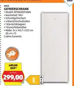 Hofer Beko Gefrierschrank Angebot