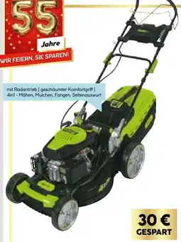 Hellweg Zipper Benzin-Rasenmäher ZI-BRM52EST Angebot