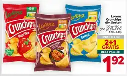 Billa Lorenz Crunchips div. Sorten Angebot