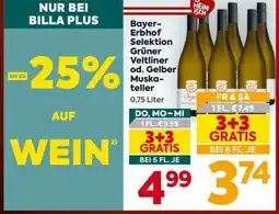 Billa Bayer-Erbhof Selektion Grüner Veltliner od. Gelber Muskateller Angebot