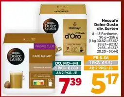 Billa Nescafé Dolce Gusto div. Sorten Angebot