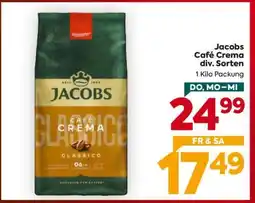 Billa Jacobs Cafè Crema div. Sorten Angebot