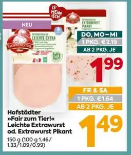 Billa Hofstädter Fair zum Tier! Leichte Extrawurst od. Extrawurst Pikant Angebot