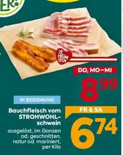 Billa Bauchfleisch vom STROHWOHL-schwein Angebot