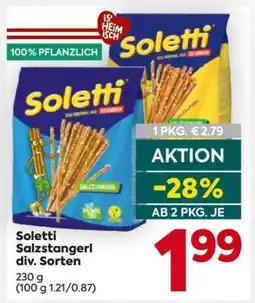 Billa Soletti Salzstangerl div. Sorten Angebot