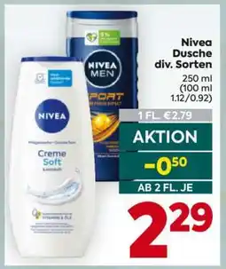 Billa Nivea Dusche div. Sorten Angebot