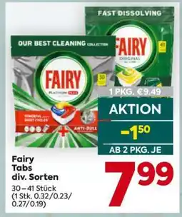 Billa Fairy Tabs div. Sorten Angebot