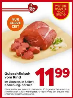 Billa Gulaschfleisch vom Rind Angebot