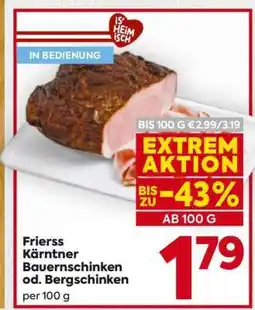 Billa Friress Kärntner Bauernschinken od. Bergschinken Angebot