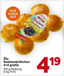 Billa Ölz Rosinenbrötchen 4+2 gratis Angebot