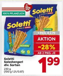 Billa Soletti Salzstangerl div. Sorten Angebot