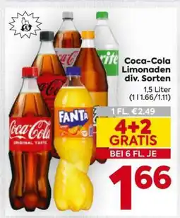 Billa Coca-Cola Limonaden div. Sorten Angebot