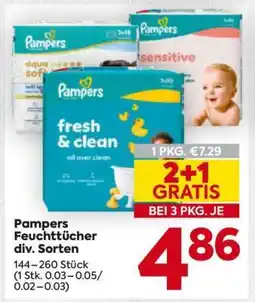 Billa Pampers Feuchttücher div. Sorten Angebot