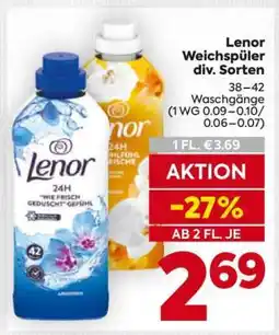 Billa Lenor Weichspüler div. Sorten Angebot