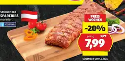 Hofer Sonnhof bbq spareribs Angebot
