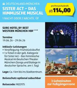 Hofer Deutschland/münchen sister act - das himmlische musical Angebot