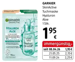 dm Garnier SkinActive Tuchmaske Hyaluron Aloe Angebot