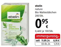 dm Ebelin nature Bio Wattestäbchen Angebot