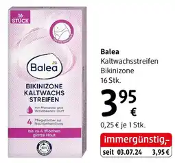 dm Balea Kaltwachsstreifen Bikinizone Angebot