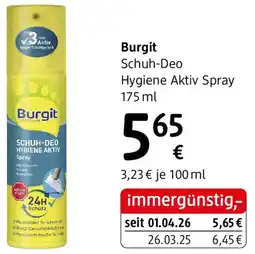 dm Burgit Schuh-Deo Hygiene Aktiv Spray Angebot