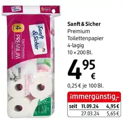 dm Sanft &Sicher Premium Toilettenpapier Angebot