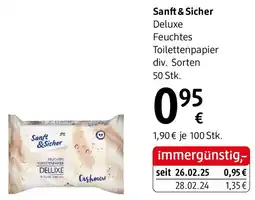 dm Sanft & Sicher Deluxe Feuchtes Toilettenpapier Angebot