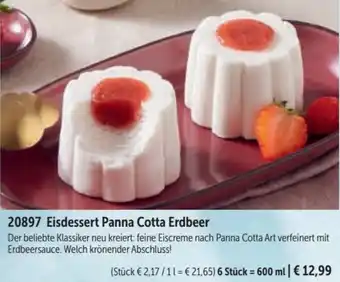 20897 Eisdessert Panna Cotta Erdbeer