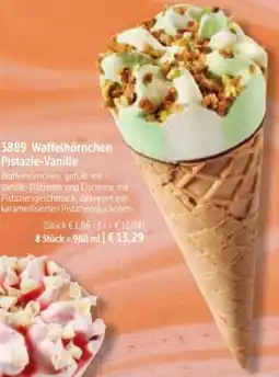 Bofrost Waffelhörnchen Pistazie-Vanille Angebot